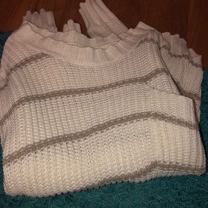 Oversized white sweater